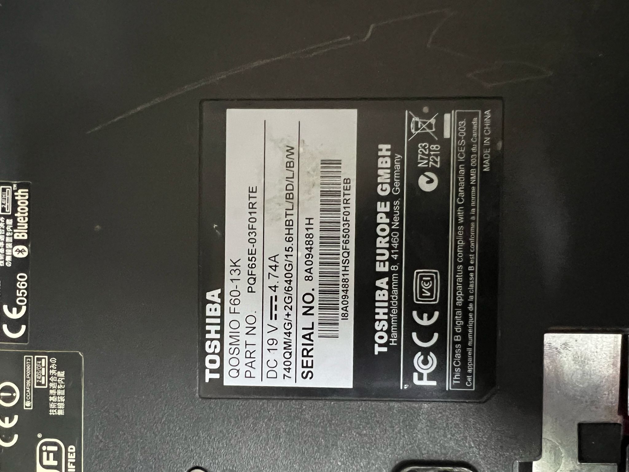 Toshiba Qosmio F60-13k Kasa - Görsel 3