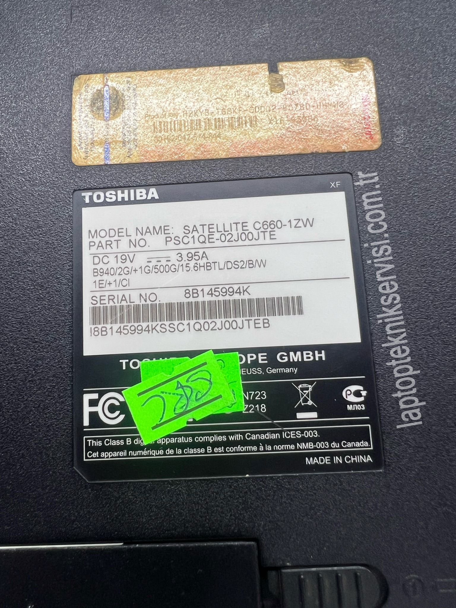 Toshiba Satallite C660-1zw Kasa - Görsel 3